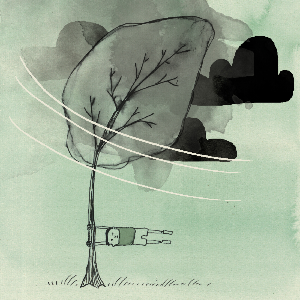 5 illustratie hang in there houd vol windy